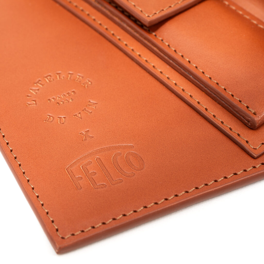 leather case handmade in Italy for L'Atelier du Vin x Felco